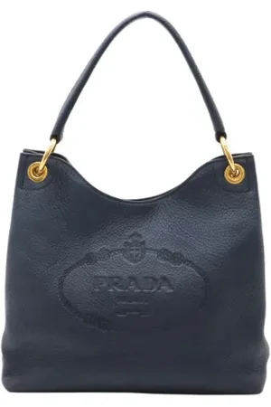 Prada Femme, Pre-owned, Bleu, Taille: ONE Size Pre-owned Cuir sacs-ports-paule