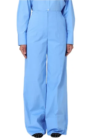 Msgm Femme, Pantalons, Bleu, Taille: 38 FR Pantalons Élégants pour Hommes et Femmes