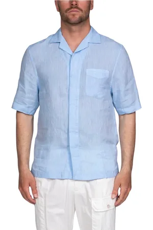 Paolo Pecora Homme, Chemises, Bleu, Taille: M Chemise homme bleu/lilas