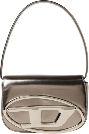 Diesel Femme, Sacs, Brun, Taille: ONE Size Sac à bandoulière métallique bronze