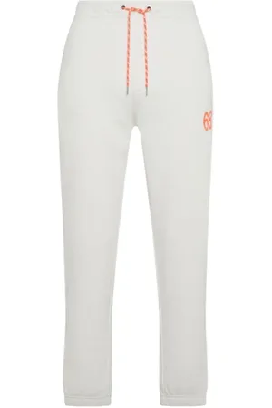 sun68 Homme, Pantalons, Blanc, Taille: L Pantalon en Coton avec Logo pour Institutions