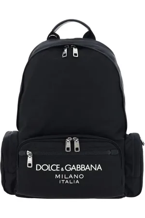 Dolce & Gabbana Homme, Sacs, Noir, Taille: ONE Size Sac à Dos de Luxe avec Plusieurs Poches