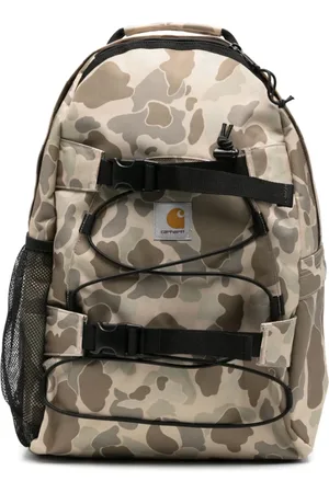 Carhartt Homme, Sacs, Multicolore, Taille: ONE Size Sac à Dos Beige avec Fermeture Éclair et Boucle