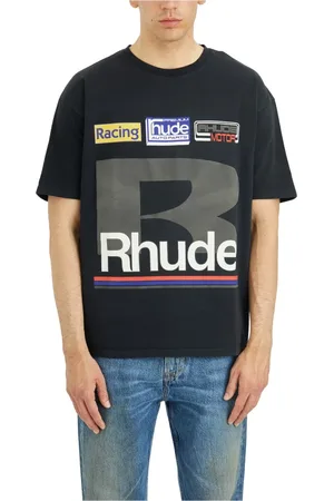 Rhude Homme, Tops, Noir, Taille: S T-shirt Petrol Patch Style Urbain