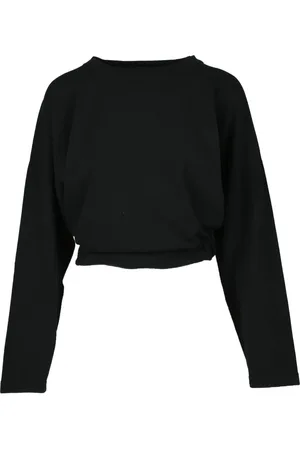 Dondup Femme, Sweatshirts et sweats à capuche, Noir, Taille: 38 FR Haut Tricoté Décontracté