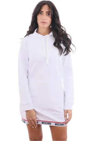 Moschino Femme, Robes, Blanc, Taille: 36 FR Robe à Capuche Longue