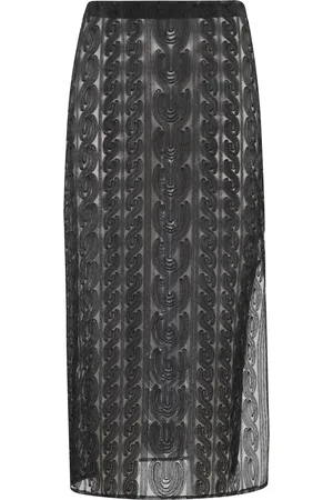 ERIKA CAVALLINI Femme, Jupes, Noir, Taille: 40 FR Jupe Midi Noire en Tulle Transparent