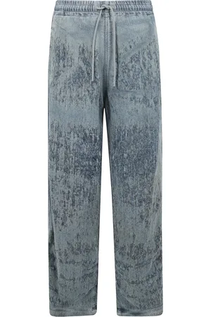 Diesel Homme, Jeans, Bleu, Taille: XS Pantalon en Denim avec Cordon Ourlet Droit