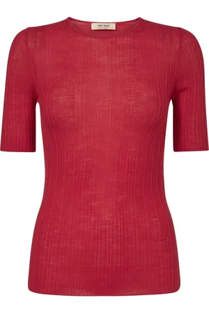 Mos Mosh Femme, Pulls, Rouge, Taille: 38 FR Pull en Tricot Côtelé Rouge