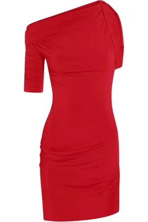 Jacquemus Femme, Robes, Rouge, Taille: 36 FR Robe Mini Rouge Drapée