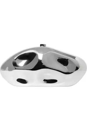 Cult Gaia Femme, Sacs, Gris, Taille: ONE Size Pochette Argent Brillant Élégante Femme Moderne