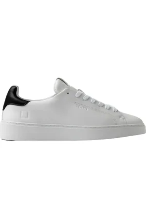 D.A.T.E. Homme, Chaussures, Blanc, Taille: 43 EU Baskets veau blanc/noir