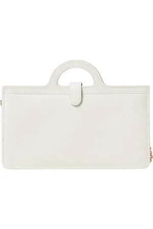 Marni Femme, Sacs, Blanc, Taille: ONE Size Sac Pochette en Cuir Blanc
