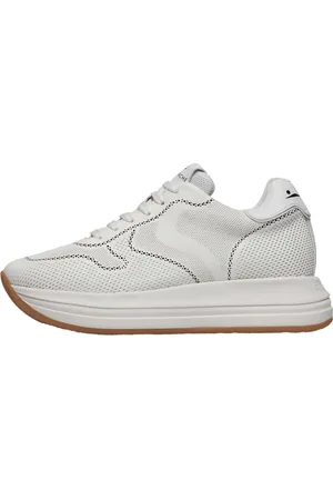 Voile blanche Femme, Chaussures, Blanc, Taille: 39 EU Baskets en cuir Merry 015