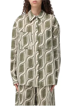 Liu Jo Femme, Blouses et Chemises, Vert, Taille: 34 FR Chemise Élégante Verte à Boutons