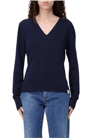 Peuterey Femme, Pulls, Bleu, Taille: 38 FR Pull en Tricot Col Rond Bleu