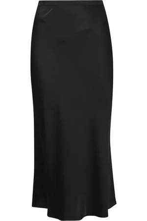 ANINE BING Femme, Jupes, Noir, Taille: 36 FR Jupe en satin de soie noir intemporelle