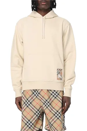Burberry Homme, Sweatshirts et sweats à capuche, , Taille: M Sweat à Capuche en Coton avec Patch