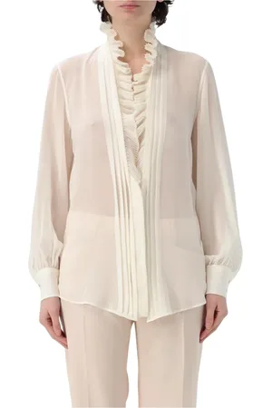 Tom Ford Femme, Blouses et Chemises, , Taille: 36 FR Chemisier de Soie Jaune Luxueux