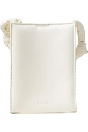 Jil Sander Femme, Sacs, Blanc, Taille: ONE Size Pochette en Cuir Blanc