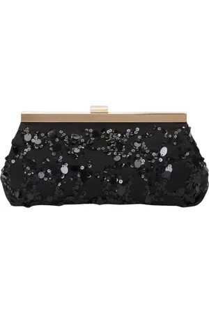 Fabiana Filippi Femme, Sacs, Noir, Taille: ONE Size Élégant Sac Pochette à Paillettes