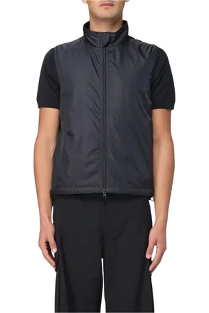 Aspesi Homme, Vestes, Noir, Taille: L Gilet de Costume ZipUp Noir