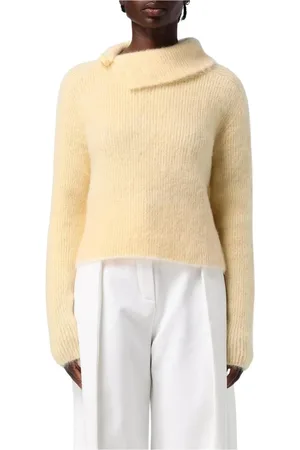 Jacquemus Femme, Pulls, Jaune, Taille: 38 FR Pull court en Mohair jaune