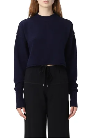 Sportmax Femme, Pulls, Bleu, Taille: 42 FR Pull en Tricot de Cachemire Bleu