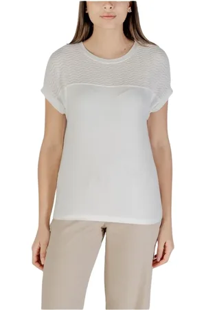 Street one Femme, Tops, Blanc, Taille: 36 FR Haut Tricoté avec Empiècement Texturé