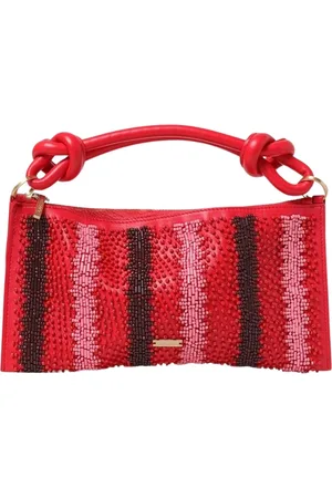 Cult Gaia Femme, Sacs, Rouge, Taille: ONE Size Sac Pochette Rouge à Perles