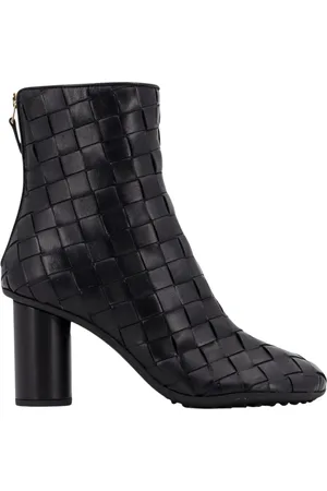 Bottega Veneta Femme, Chaussures, Noir, Taille: 35 EU Bottes Cheville en Cuir Noir