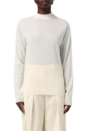 Maison Margiela Femme, Pulls, , Taille: 40 FR Navy Merino Wool Pullover Sweater