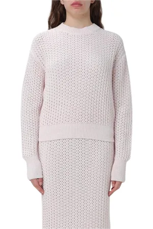 Fabiana Filippi Femme, Pulls, Rose, Taille: 36 FR Pull Rose en Tricot Ouvert