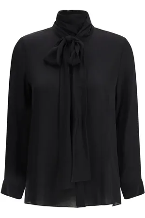 Khaite Femme, Blouses et Chemises, Noir, Taille: 42 FR Chemise en soie avec col à nouer