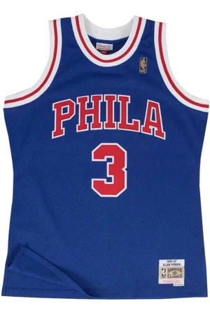Mitchell & Ness Homme, Sport, Bleu, Taille: M Maillot Swingman Allen Iverson 76ers