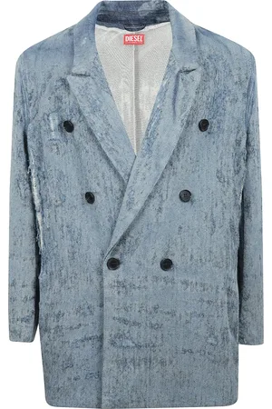 Diesel Homme, Vestes, Bleu, Taille: L Blazer à double boutonnage avec revers classiques