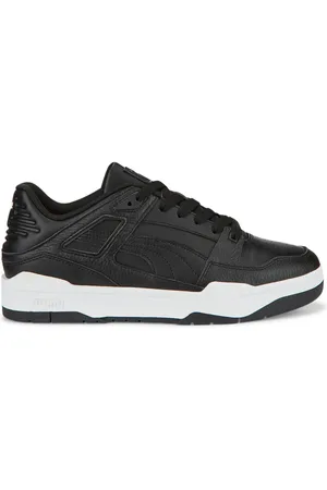 PUMA Homme, Chaussures, Noir, Taille: 47 EU Slipstream Cuir Noir-Blanc Baskets