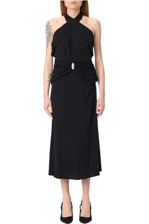 Elisabetta Franchi Femme, Robes, Noir, Taille: 40 FR Élégante Robe Noire Abito