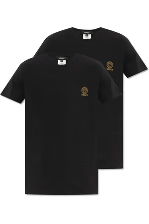 VERSACE Homme, Tops, Noir, Taille: M Collection de sous-vêtements T-shirt 2 pièces