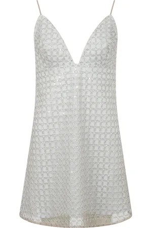 ROTATE Femme, Robes, , Taille: 40 FR Robe en Sequins et Maille avec Bretelles Amovibles