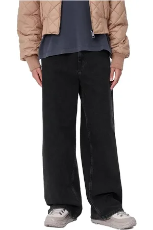 Carhartt Femme, Jeans, Noir, Taille: W28 Jean Coupe Large Stone Wash Noir