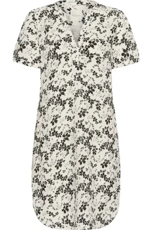 Part Two Femme, Robes, Noir, Taille: 44 FR Robe Noire à Imprimé Fleuri