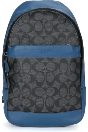 Coach Homme, Pre-owned, Bleu, Taille: ONE Size Pre-owned Toile sacs-dos