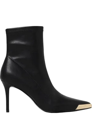 VERSACE Femme, Chaussures, Noir, Taille: 38 EU Bottines Stiletto Noires