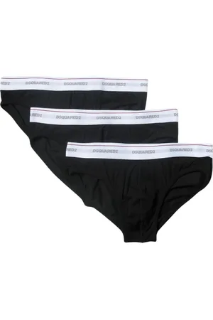 Dsquared2 Homme, Sous-vêtements, Noir, Taille: L Slips Confort Noir 3Pack