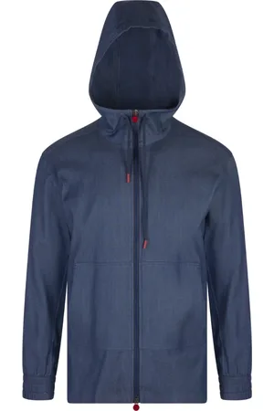 Kiton Homme, Vestes, Bleu, Taille: L Bleu Coton Élasthanne Vêtements Homme Standard