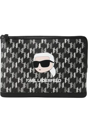 Karl Lagerfeld Femme, Sacs, Noir, Taille: ONE Size KKuik Clutch Monogram