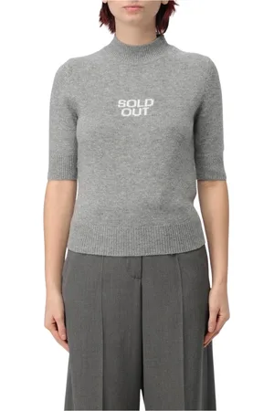 Sportmax Femme, Pulls, Gris, Taille: 36 FR Pull col roulé bleu ciel