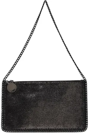 Stella McCartney Femme, Sacs, Noir, Taille: ONE Size Chic Pochette Métallique à Chaîne