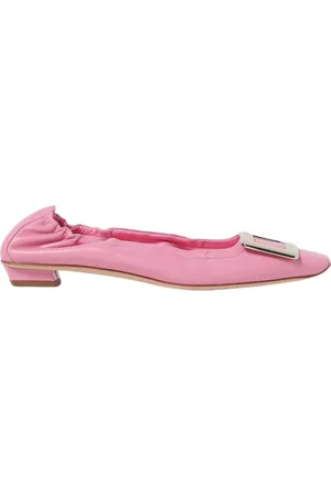 Roger Vivier Femme, Chaussures, Rose, Taille: 39 EU Elegant Square Toe Ballet Flats